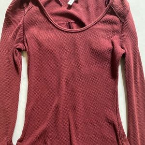 Free people waffle long sleeve with cuff